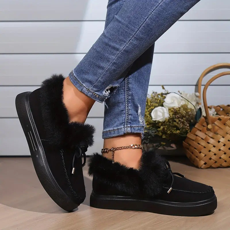 Women's Warm Winter Moccasin Ankle Bootie