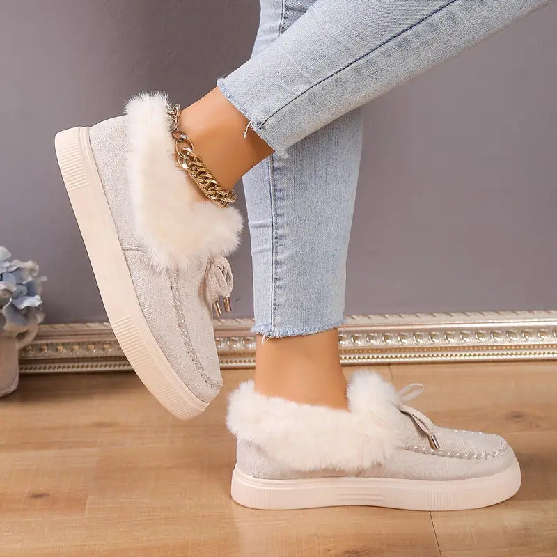 Women's Warm Winter Moccasin Ankle Bootie