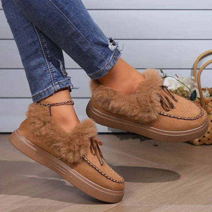 Women's Warm Winter Moccasin Ankle Bootie
